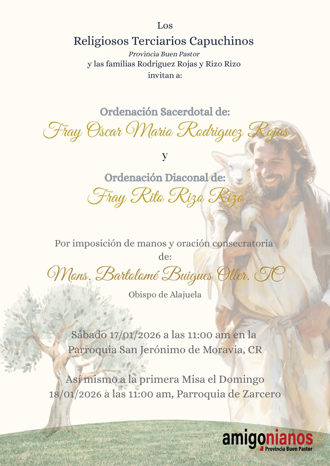 Ordenación de Fray Rito y Fray Oscar